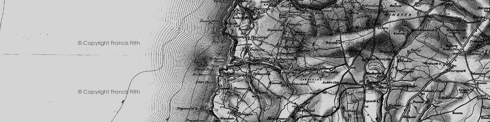Old map of Trebarwith in 1895