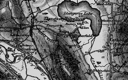 Old map of Allt y Esgair in 1897