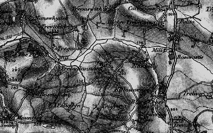 Old map of Trebudannon in 1895