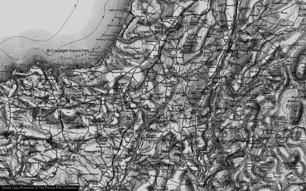 Old Map of Treburgett, 1895 in 1895