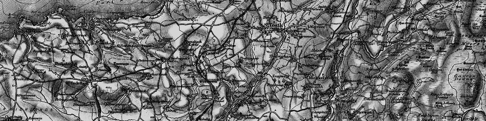 Old map of Treburgett in 1895