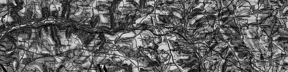 Old map of Treburgie in 1896
