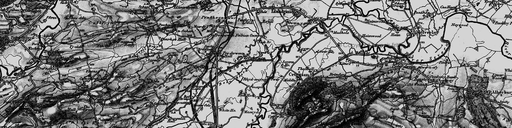 Old map of Trederwen in 1897