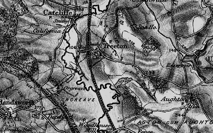 Old map of Treeton in 1896