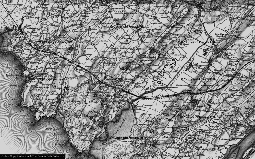 Old Map of Trefdraeth, 1899 in 1899