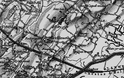 Old map of Trefdraeth in 1899