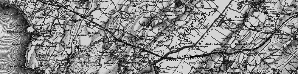 Old map of Trefdraeth in 1899