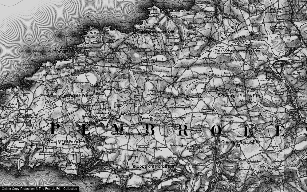 Old Map of Historic Map covering Abernant in 1898