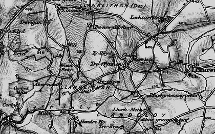 Old map of Abernant in 1898