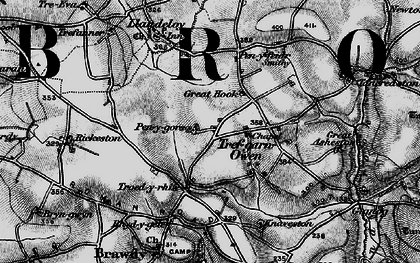 Old map of Trefgarn Owen in 1898