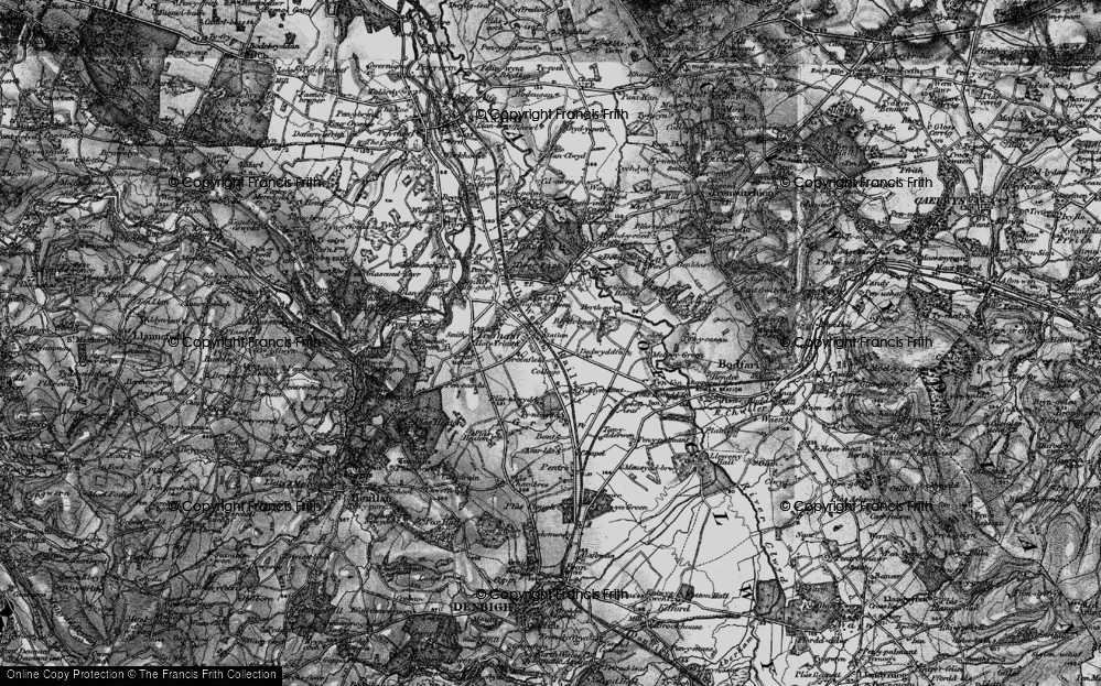 Old Map of Trefnant, 1897 in 1897