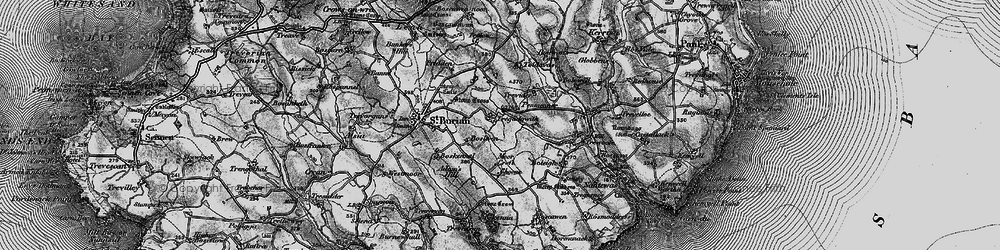 Old map of Tregadgwith in 1895