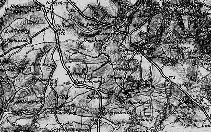 Old map of Burncoose in 1895