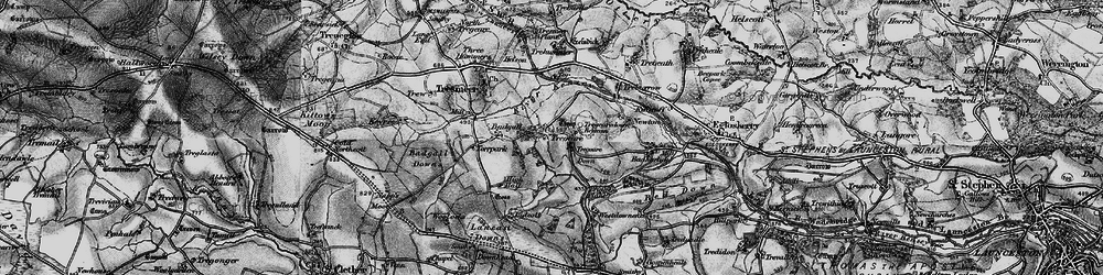 Old map of Lanzion in 1895