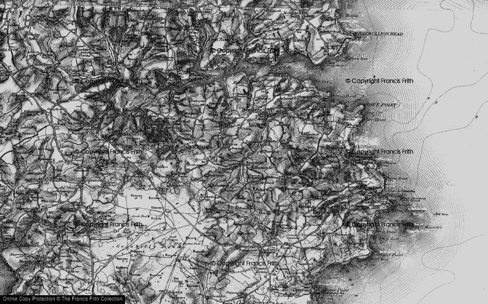 Old Map of Tregidden, 1895 in 1895