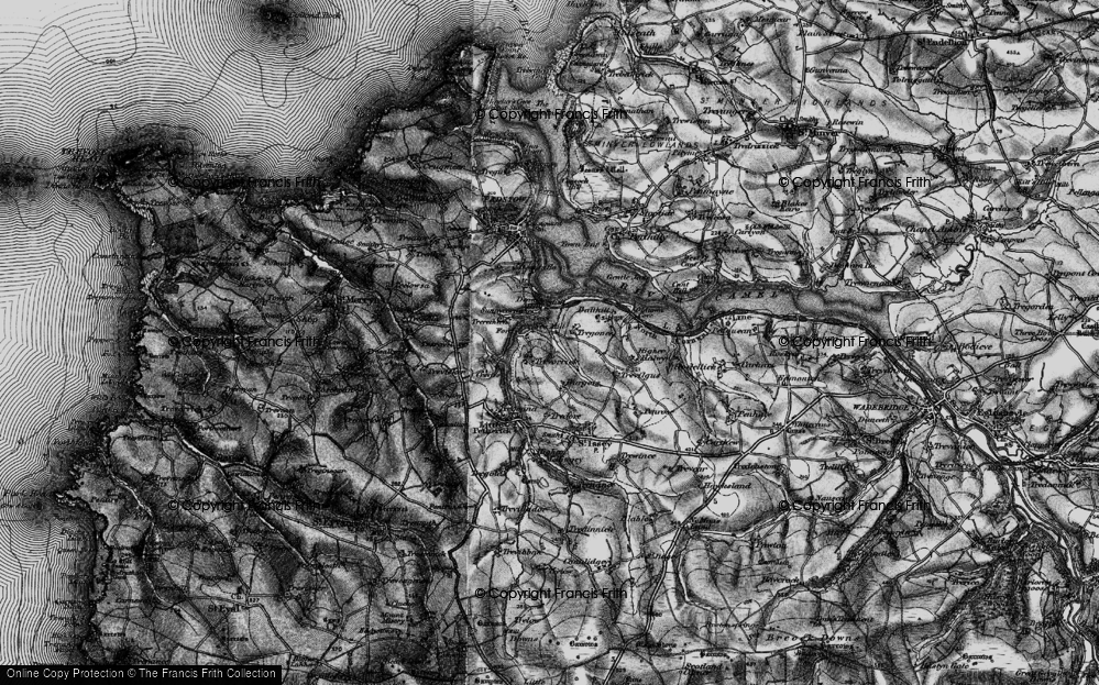 Old Map of Tregonce, 1895 in 1895