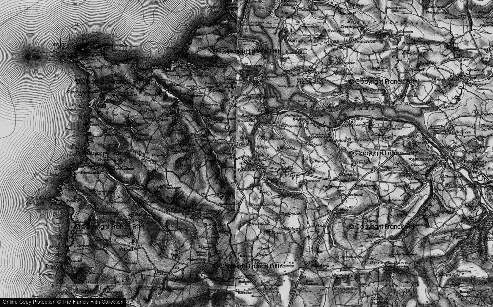 Old Map of Tregonna, 1895 in 1895