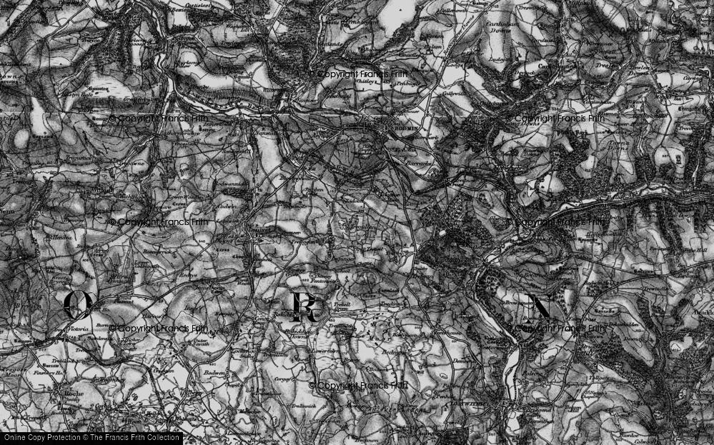 Old Map of Tregullon, 1895 in 1895