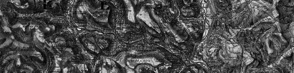 Old map of Blaenhenwysg in 1897