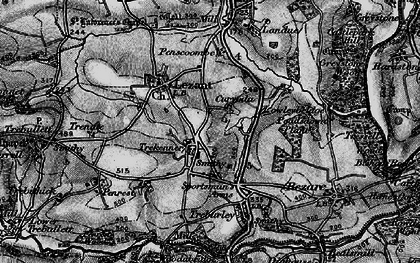 Old map of Trekenner in 1896