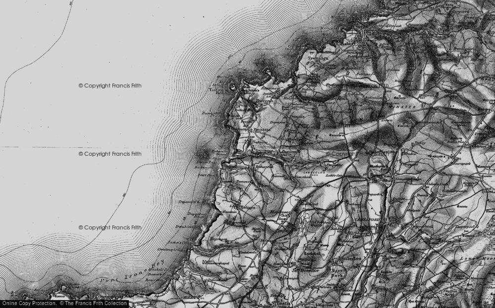 Old Map of Treknow, 1895 in 1895