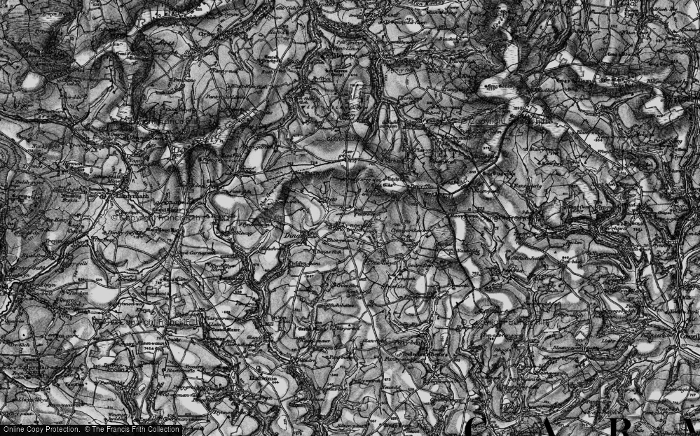 Old Map of Trelech, 1898 in 1898