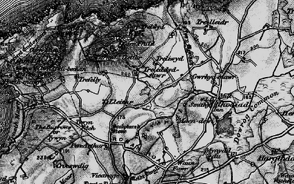 Old map of Trelewyd in 1898