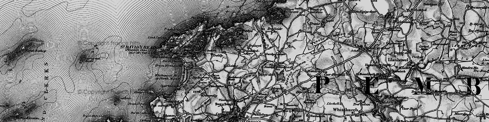 Old map of Trelewyd in 1898