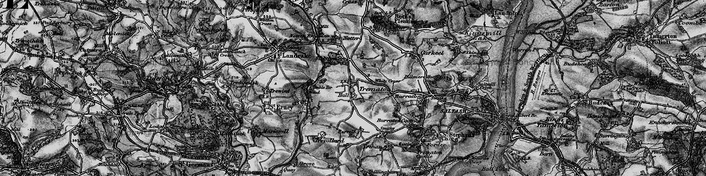 Old map of Trematon in 1896
