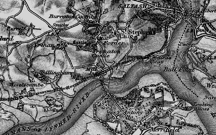 Old map of Trematon Castle in 1896
