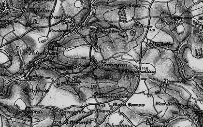 Old map of Trenedden in 1896