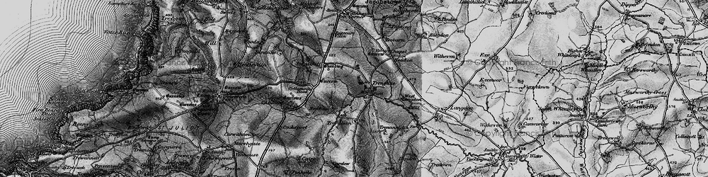 Old map of Trengune in 1895