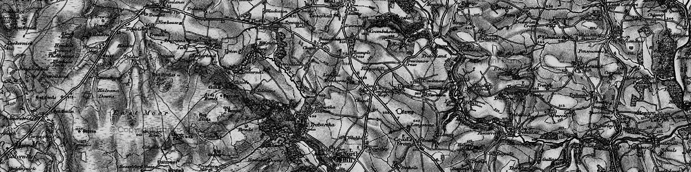 Old map of Trenhorne in 1895