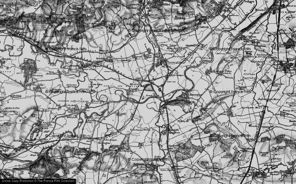 Old Map of Trentlock, 1895 in 1895