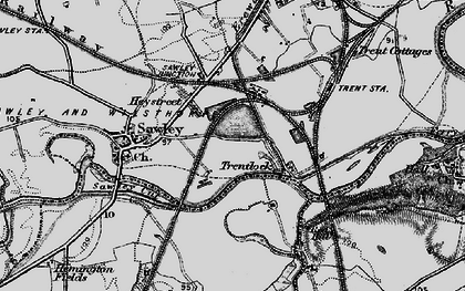 Old map of Trentlock in 1895