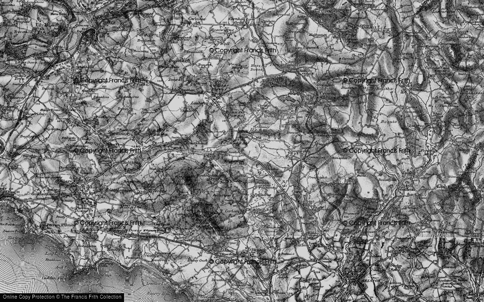 Old Map of Trenwheal, 1895 in 1895