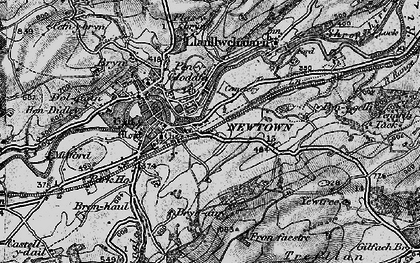 Old map of Treowen in 1899