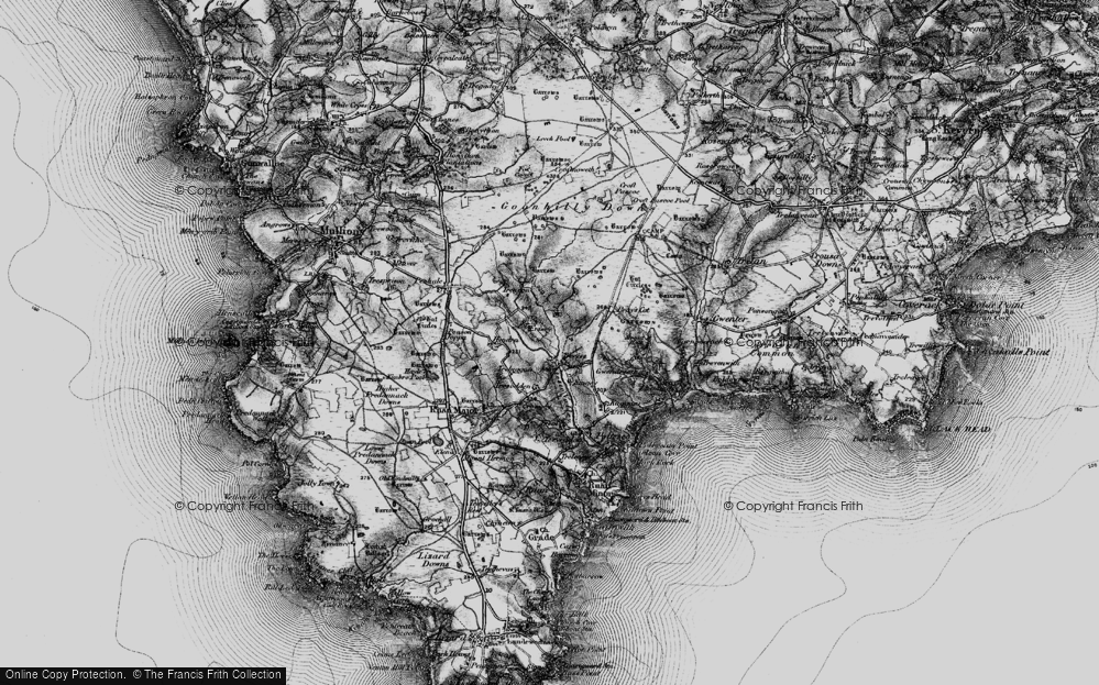 Old Map of Trerise, 1895 in 1895