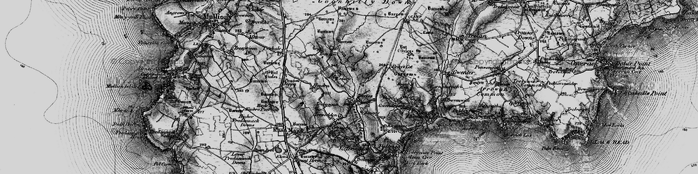Old map of Trerise in 1895