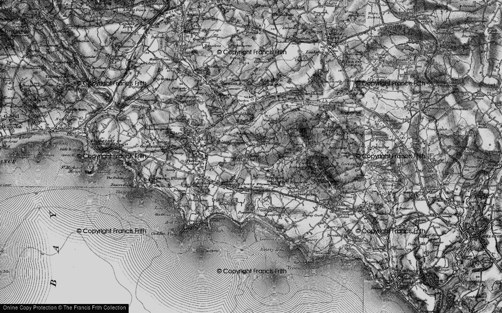 Old Map of Trescowe, 1895 in 1895
