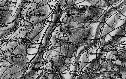 Old map of Trecarne in 1895