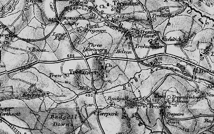 Old map of Tresmeer in 1895