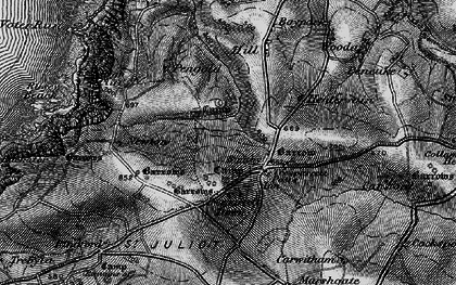 Old map of Tresparrett Posts in 1895
