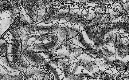Old map of Trethellan Water in 1895