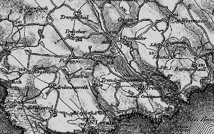 Old map of Trethewey in 1895
