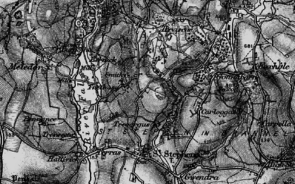 Old map of Trethosa in 1895
