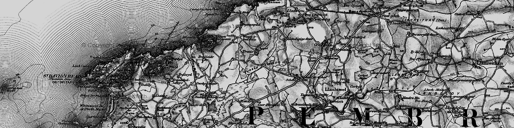 Old map of Tretio Common in 1898