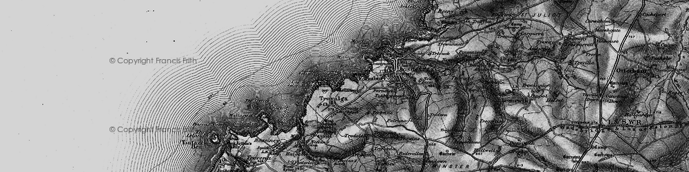 Old map of Trevalga in 1895
