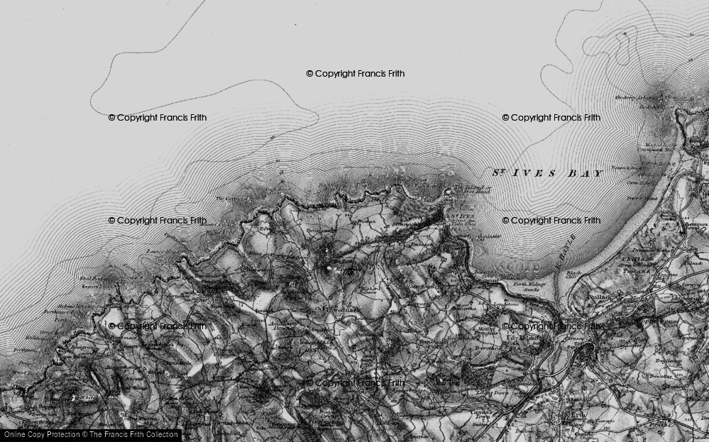 Old Map of Trevalgan, 1896 in 1896
