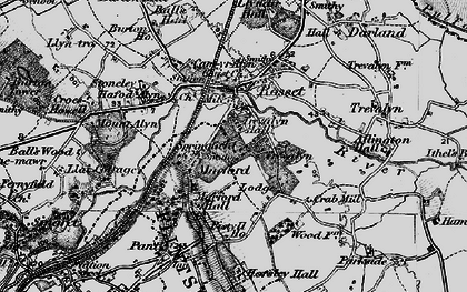 Old map of Trevalyn in 1897